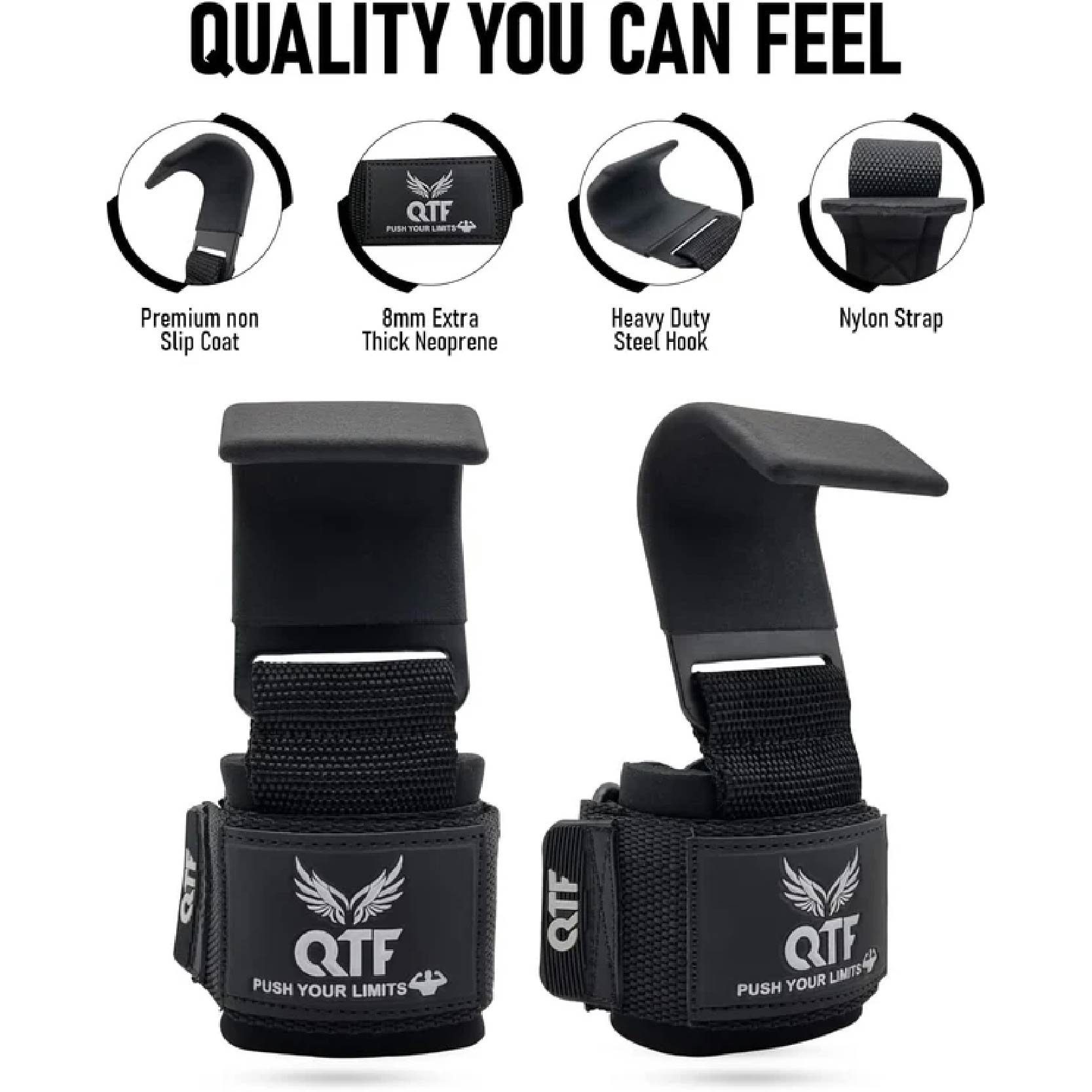 QTF Fitness Weight Lifting Barbell Hooks