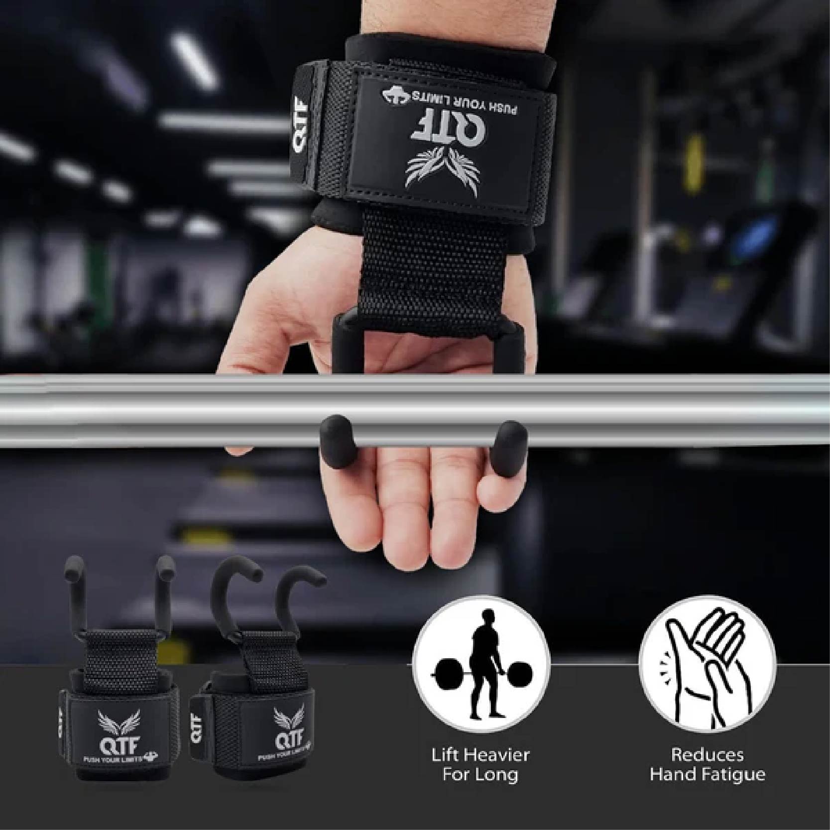 QTF Fitness Weight Lifting Barbell Hooks