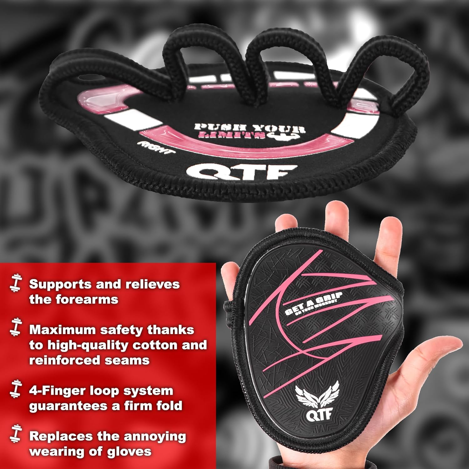 QTF Gym Grips Pads