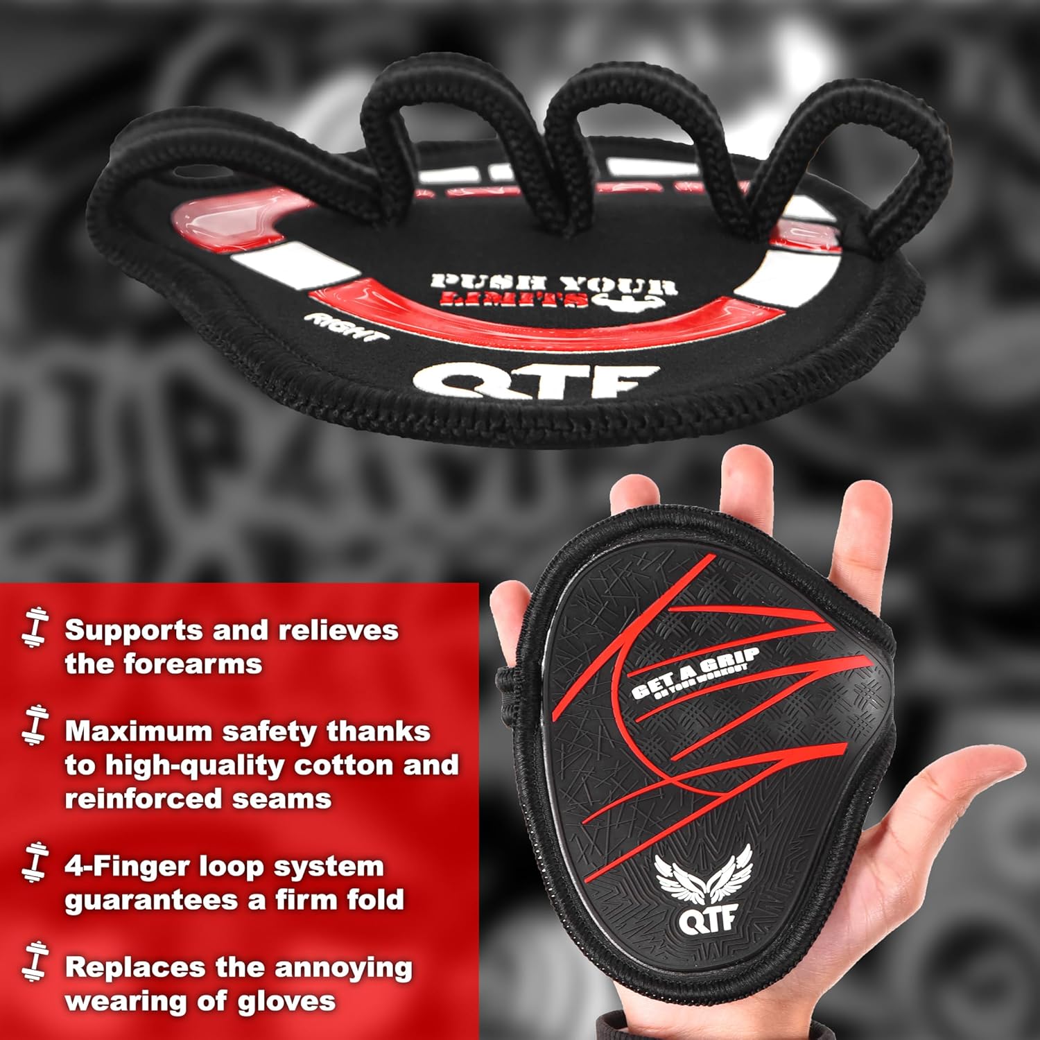 QTF Gym Grips Pads