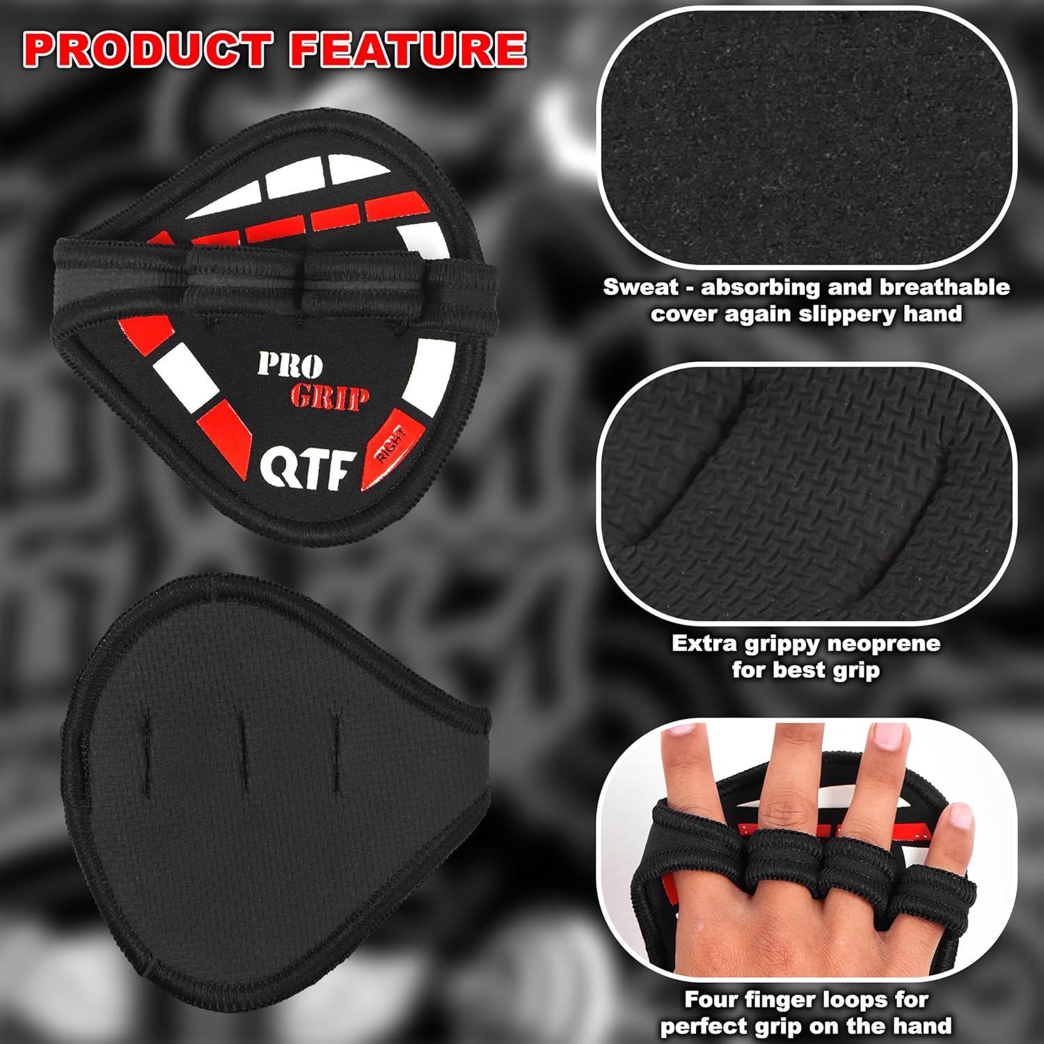 QTF Gym Grips Pads