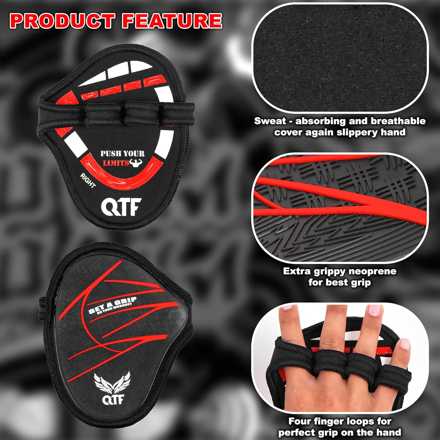 QTF Gym Grips Pads