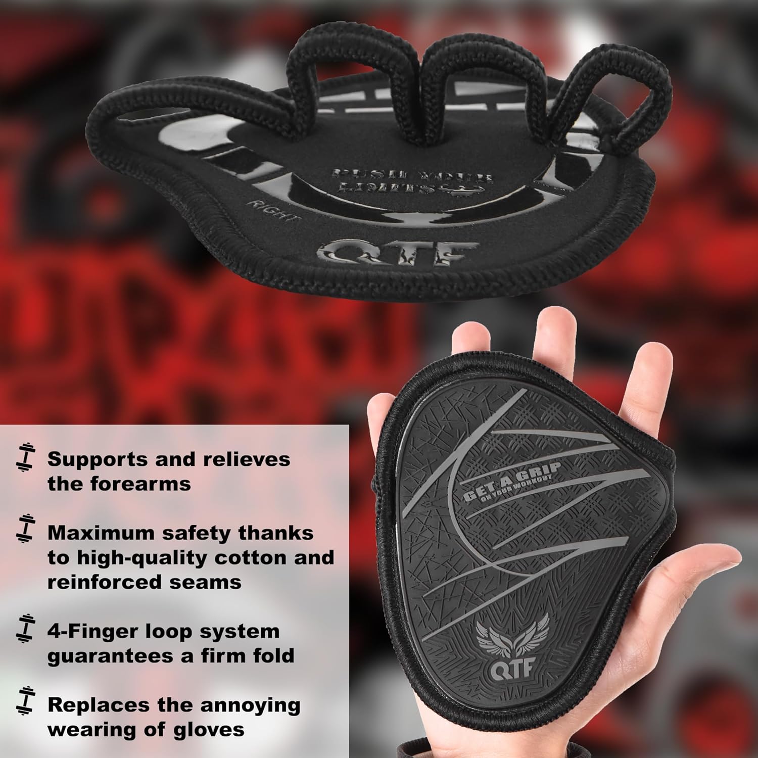 QTF Gym Grips Pads