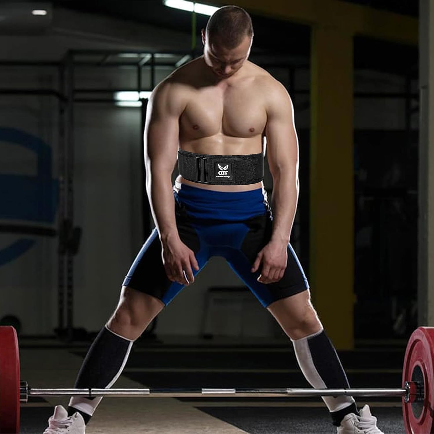 QTF Weight Lifting Belt - Auto Locking Gym Belt