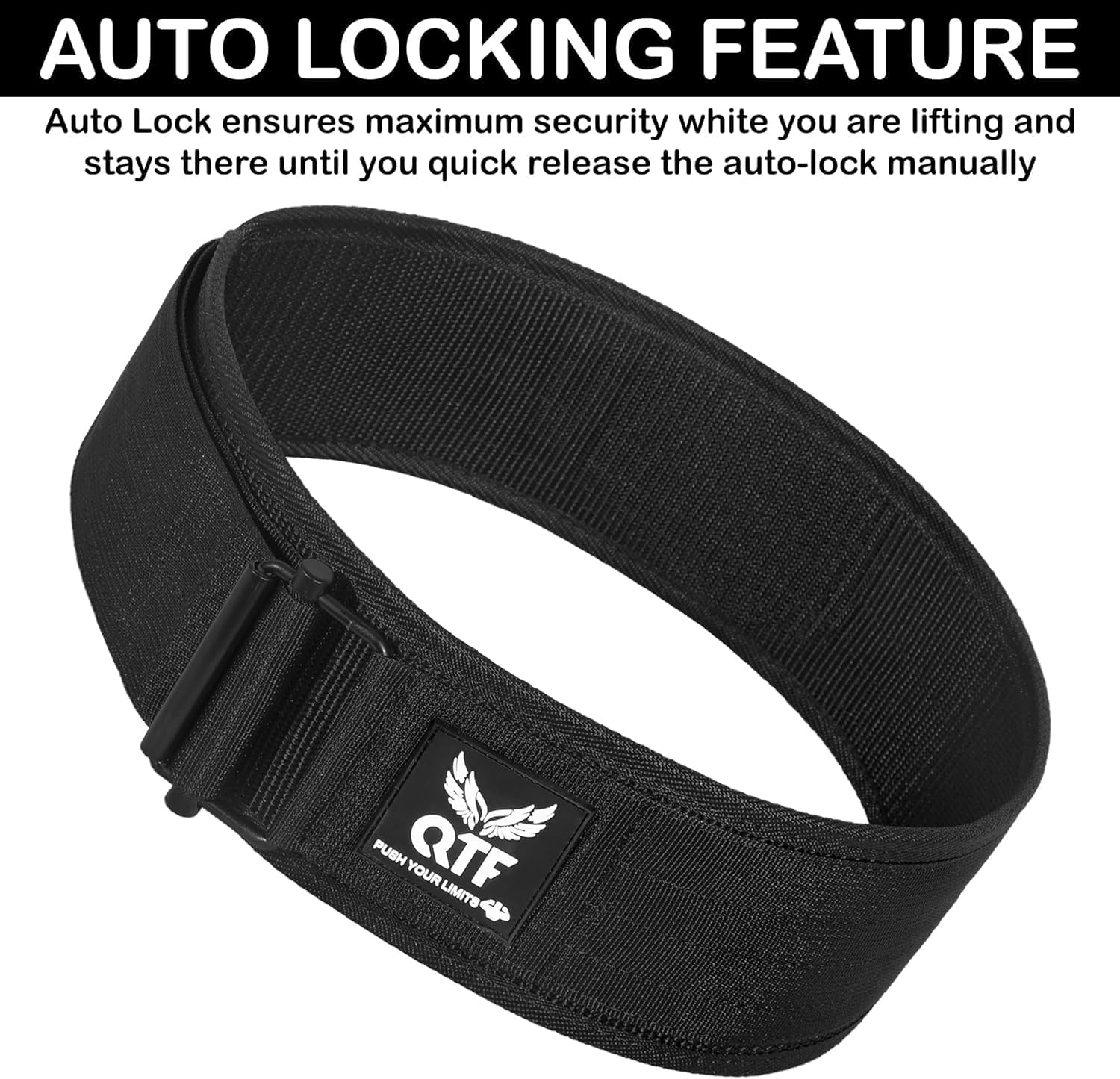 QTF Weight Lifting Belt - Auto Locking Gym Belt
