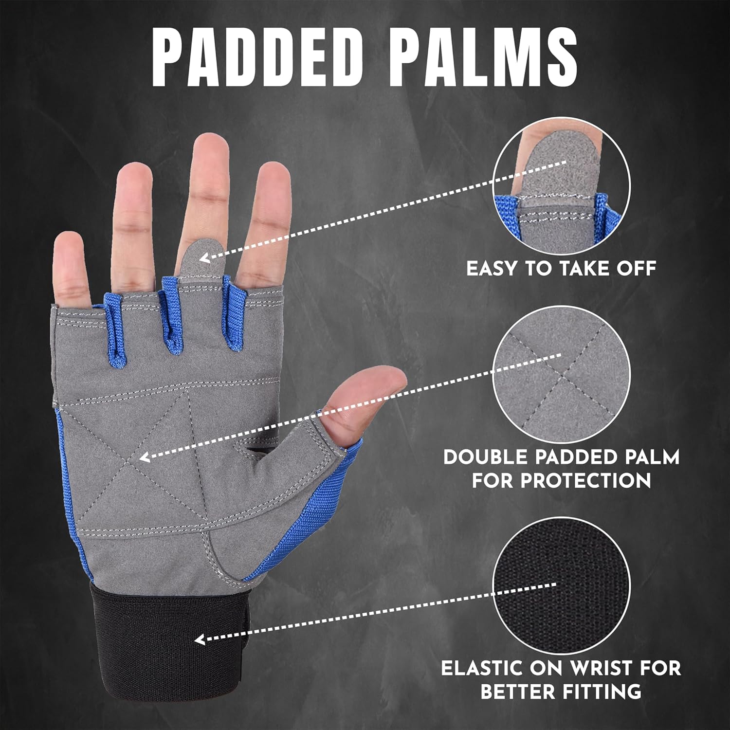 QTF Workout Gloves for Men and Women
