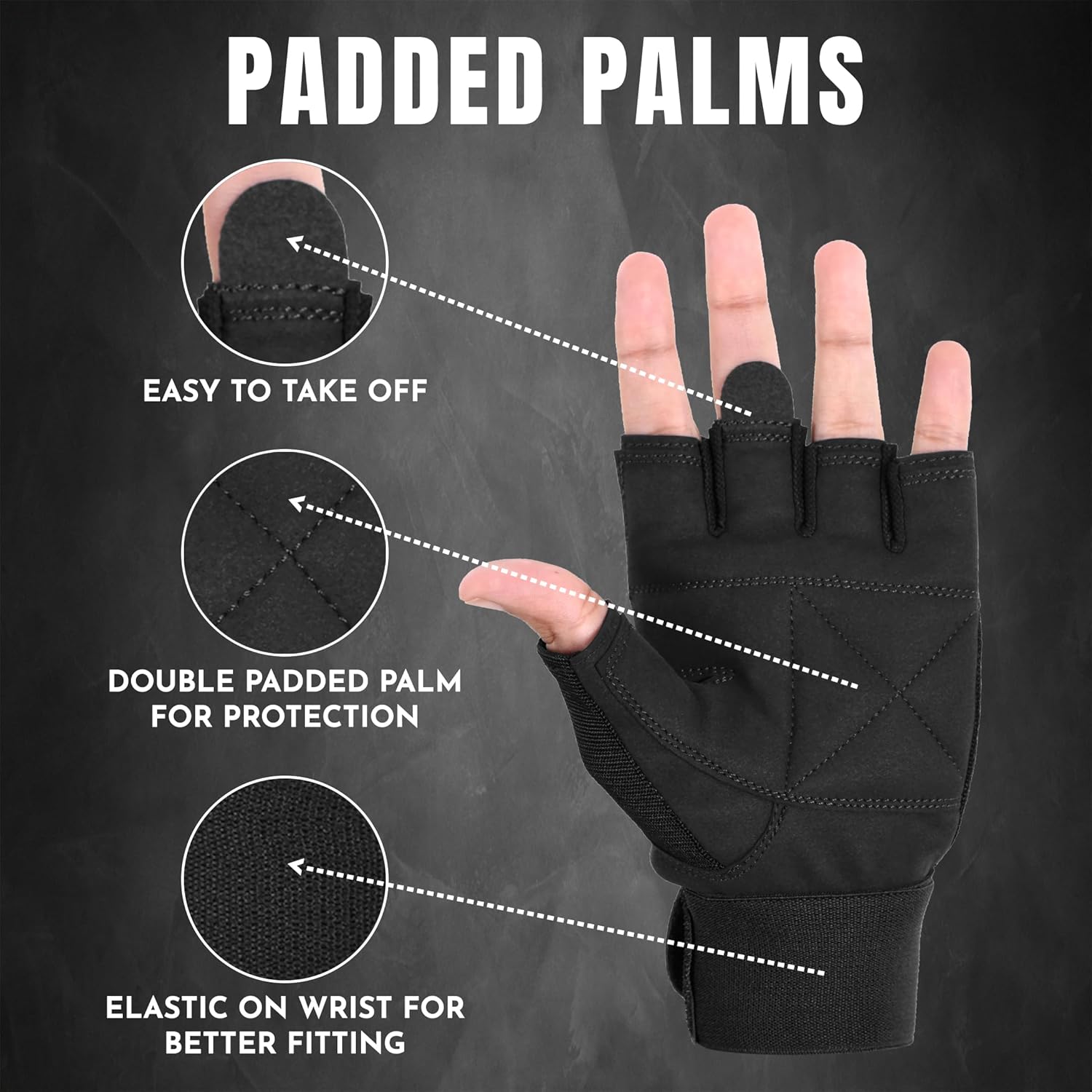 QTF Workout Gloves for Men and Women