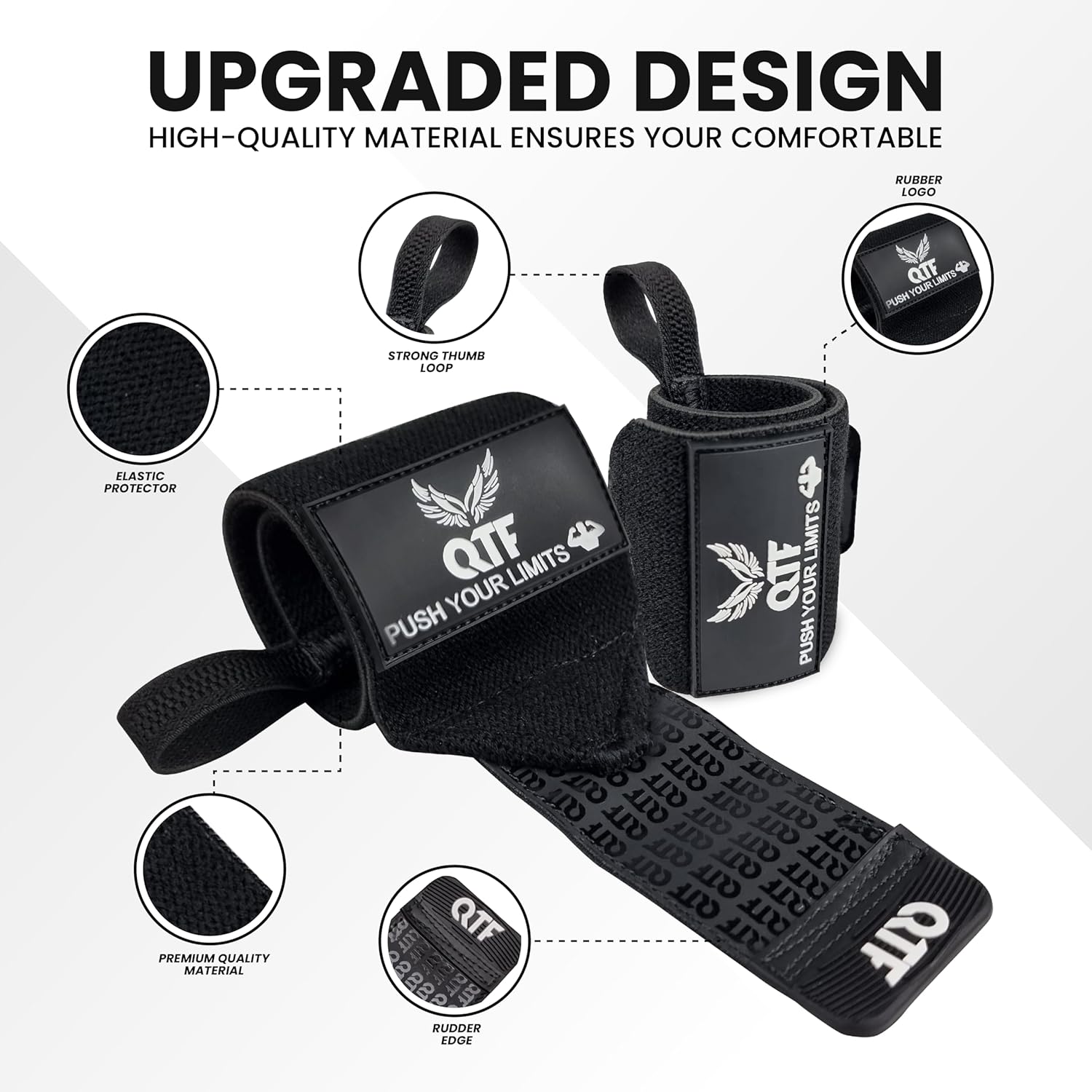 QTF Wrist Wraps for Weightlifting