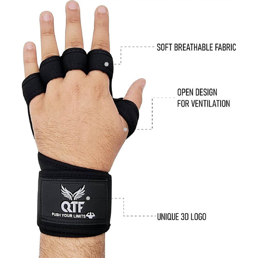 QTF Ventilated Weight Lifting Gloves