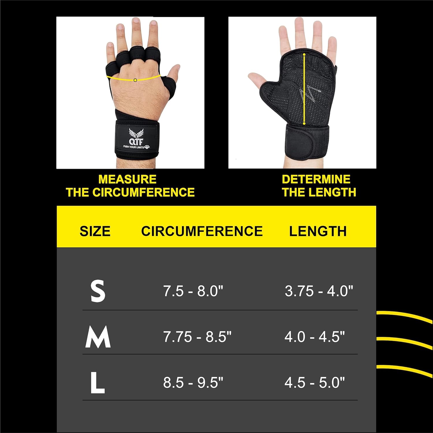 QTF Ventilated Weight Lifting Gloves