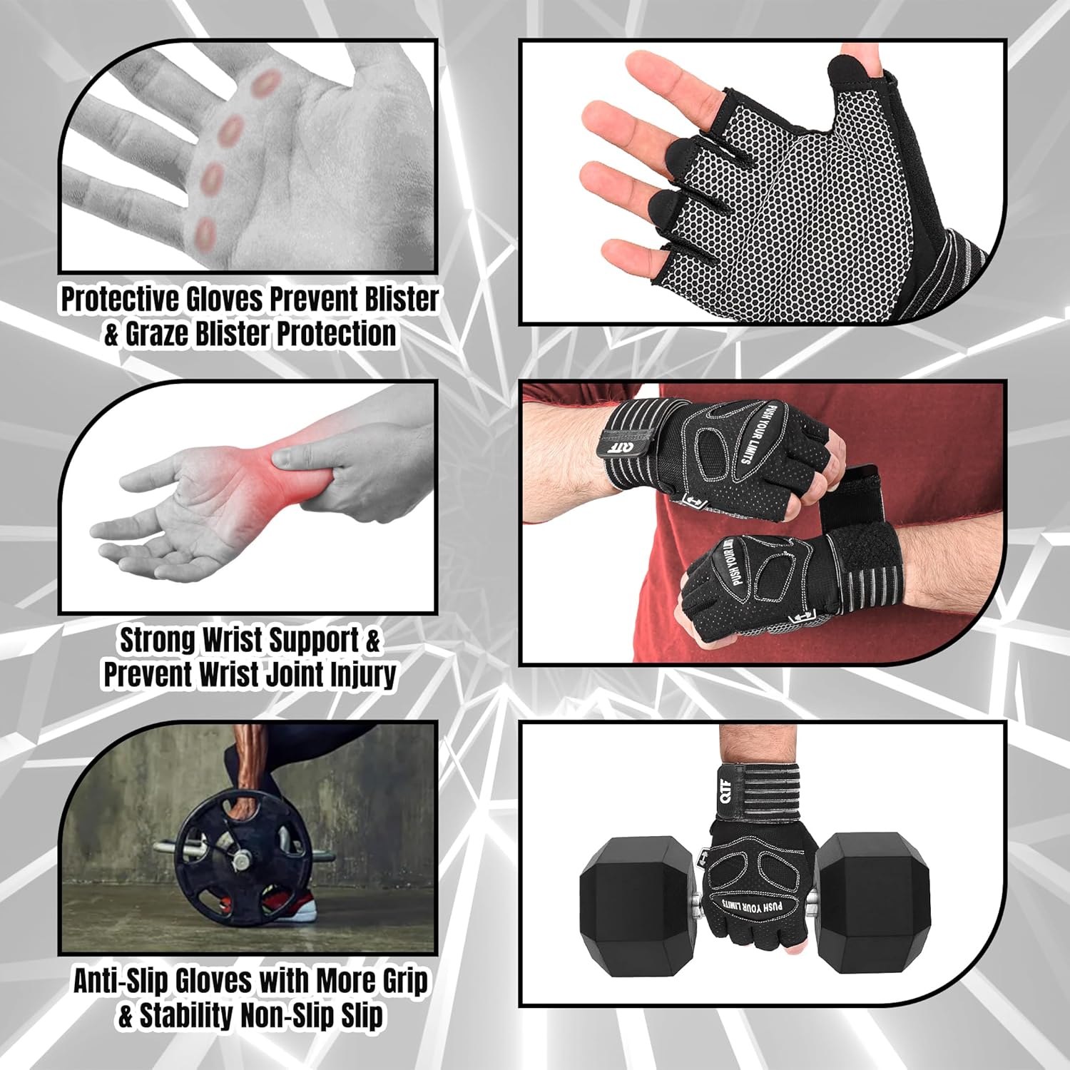 QTF Weight Lifting Gloves