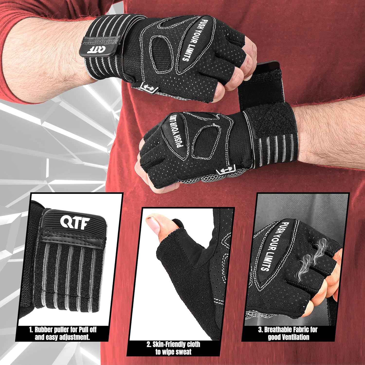QTF Weight Lifting Gloves