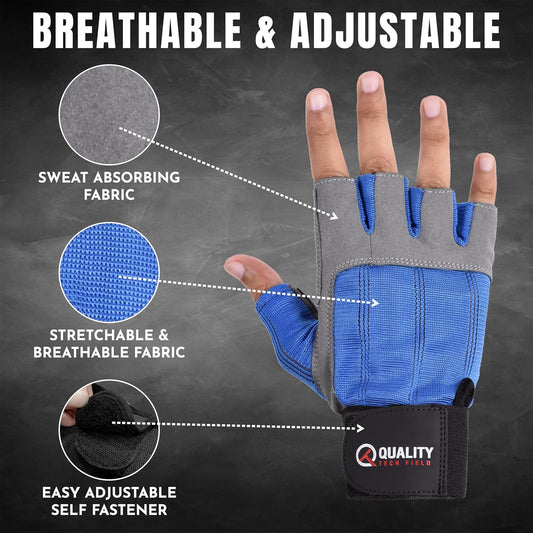 QTF Workout Gloves for Men and Women